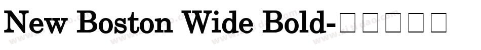 New Boston Wide Bold字体转换
